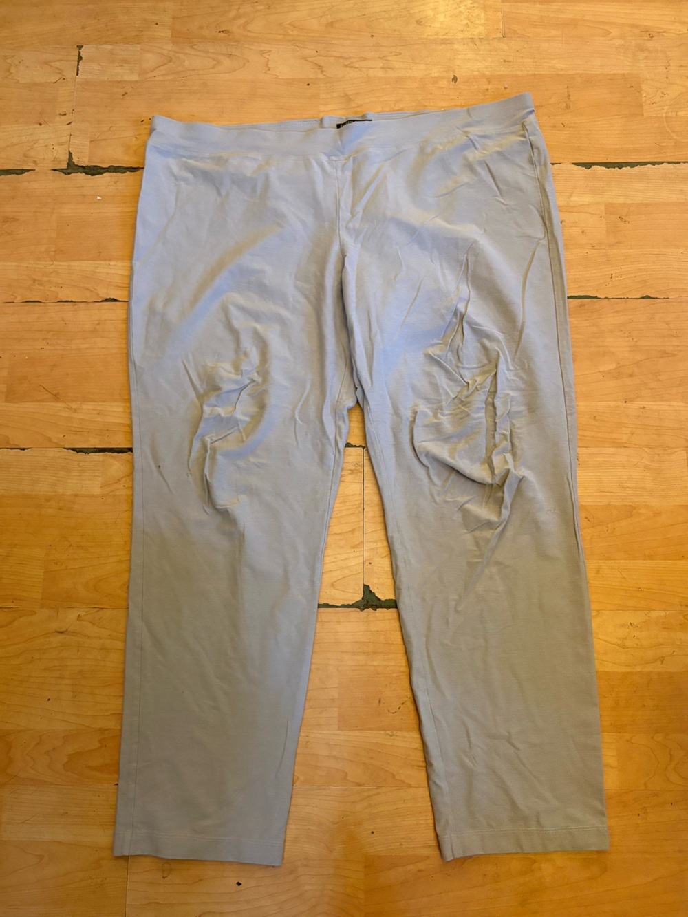 EILEEN FISHER light Gray Pull On Pants Size 1X Women Plus Curvy Casual Z20